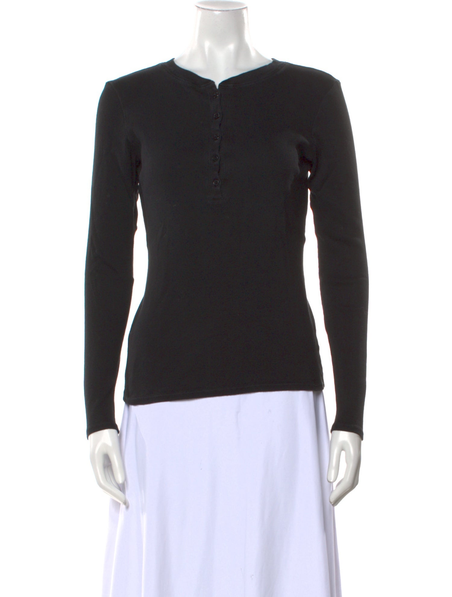 Nili Lotan Crew Neck Long Sleeve Top