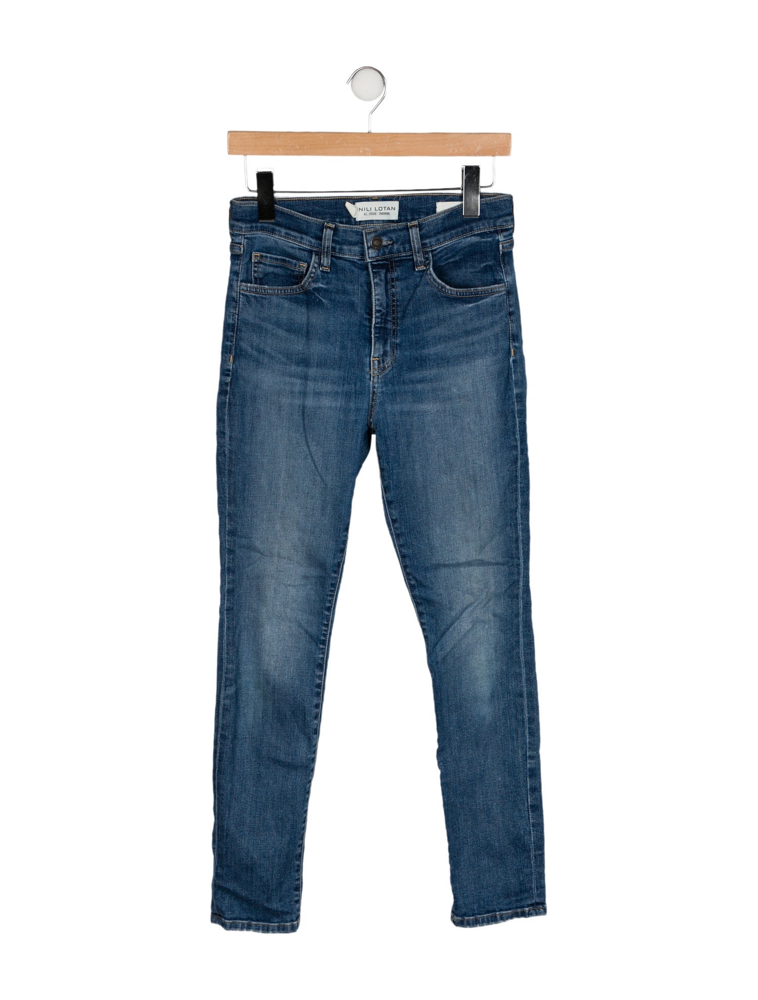 Nili Lotan Mid-Rise Skinny Leg Jeans