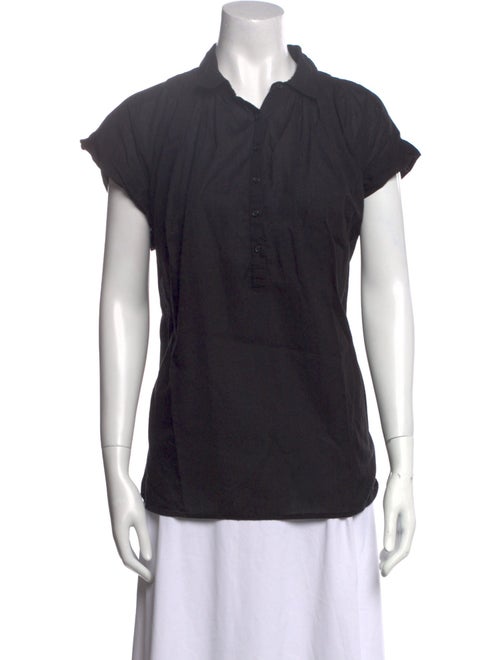 Nili Lotan Short Sleeve Button-Up Top