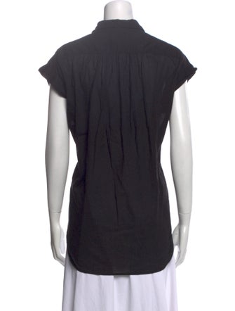 Nili Lotan Short Sleeve Button-Up Top