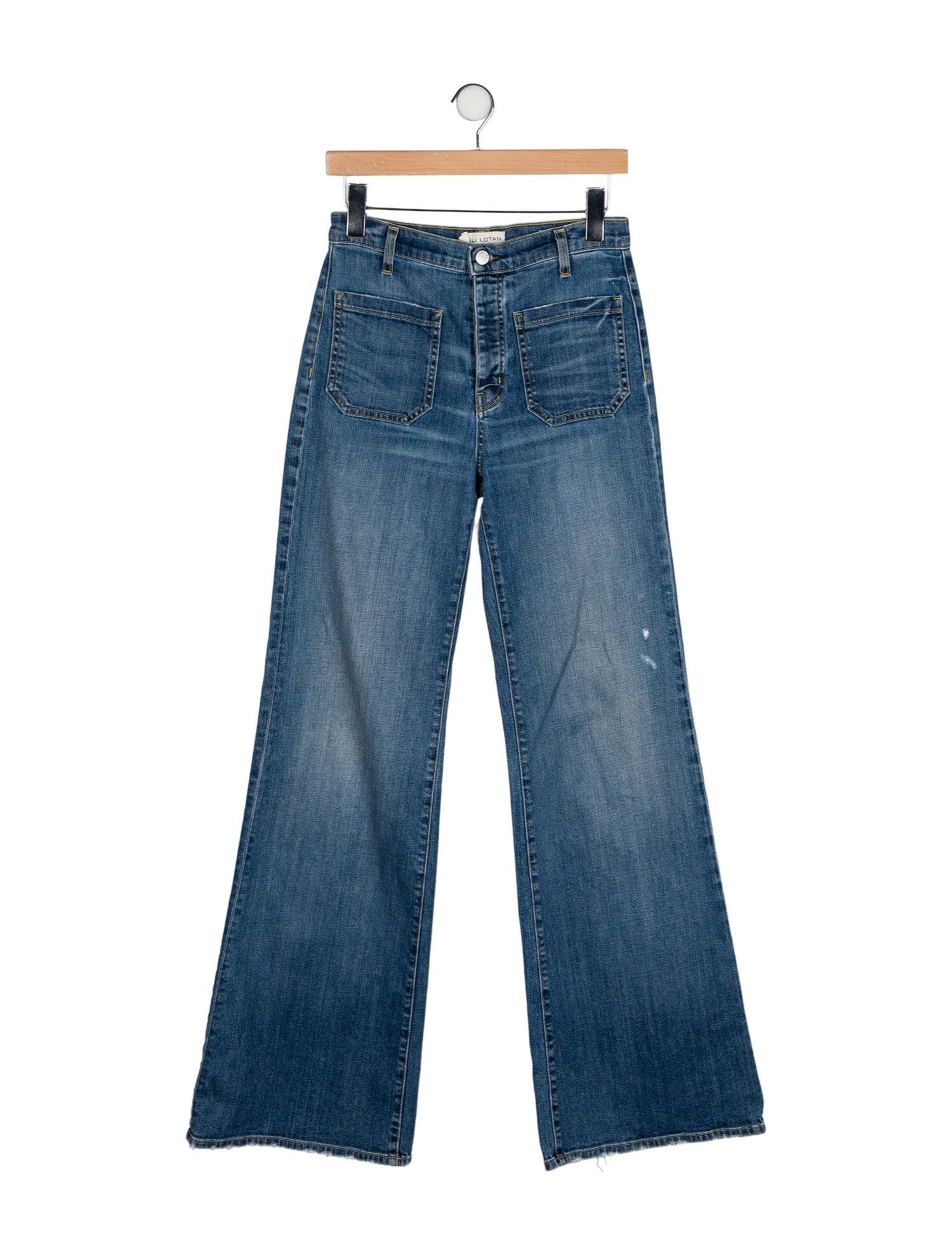 Nili Lotan Mid-Rise Wide Leg Jeans