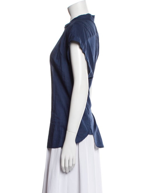 Nili Lotan Short Sleeve Button-Up Top