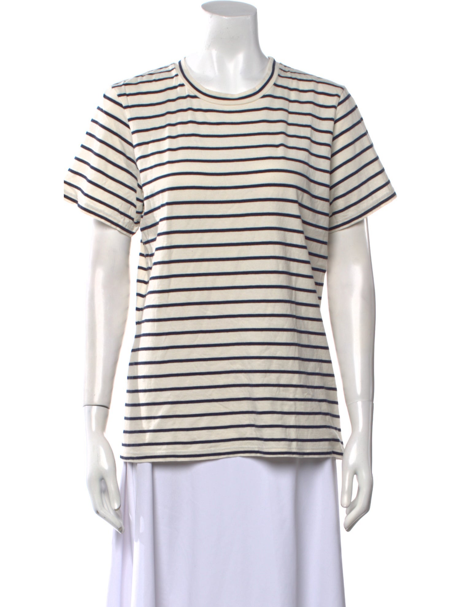 Nili Lotan Striped Crew Neck T-Shirt