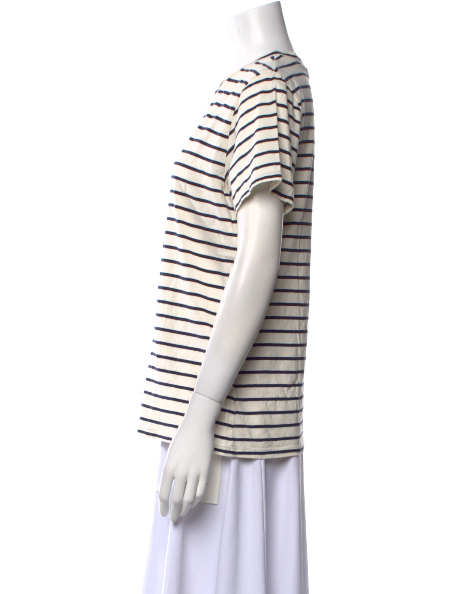 Nili Lotan Striped Crew Neck T-Shirt