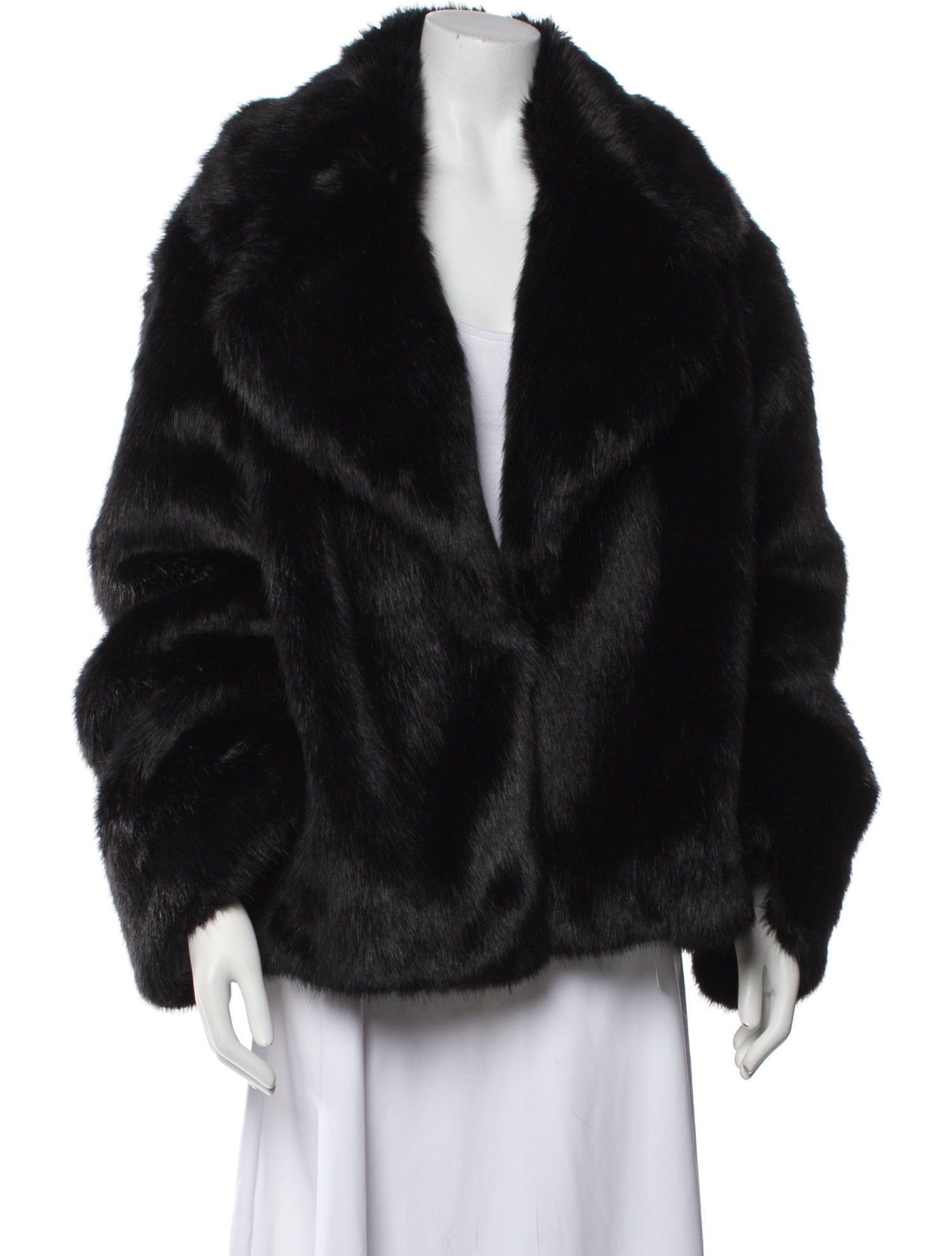 Nili Lotan Wool Faux Fur Jacket