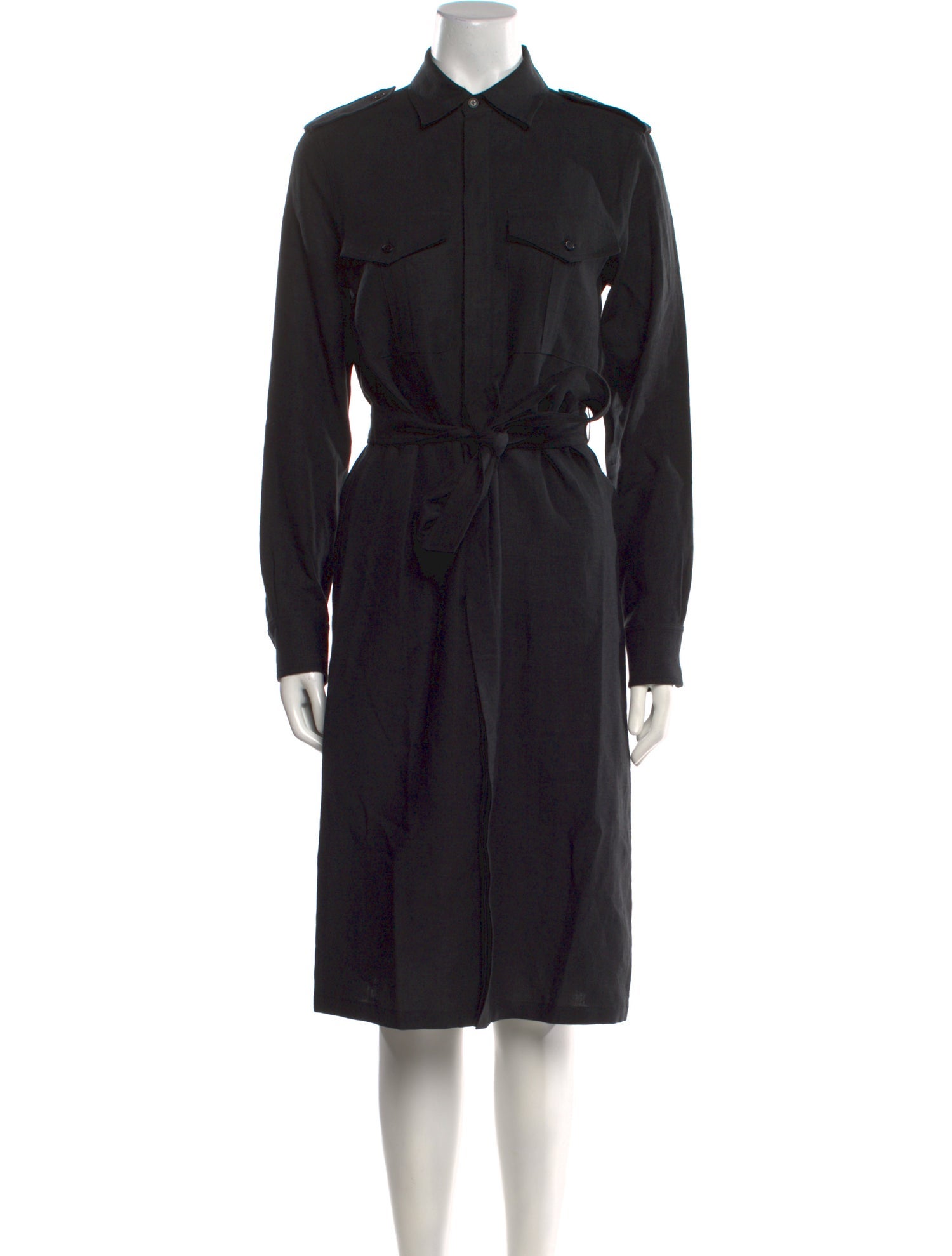 Nili Lotan Linen Midi Length Dress