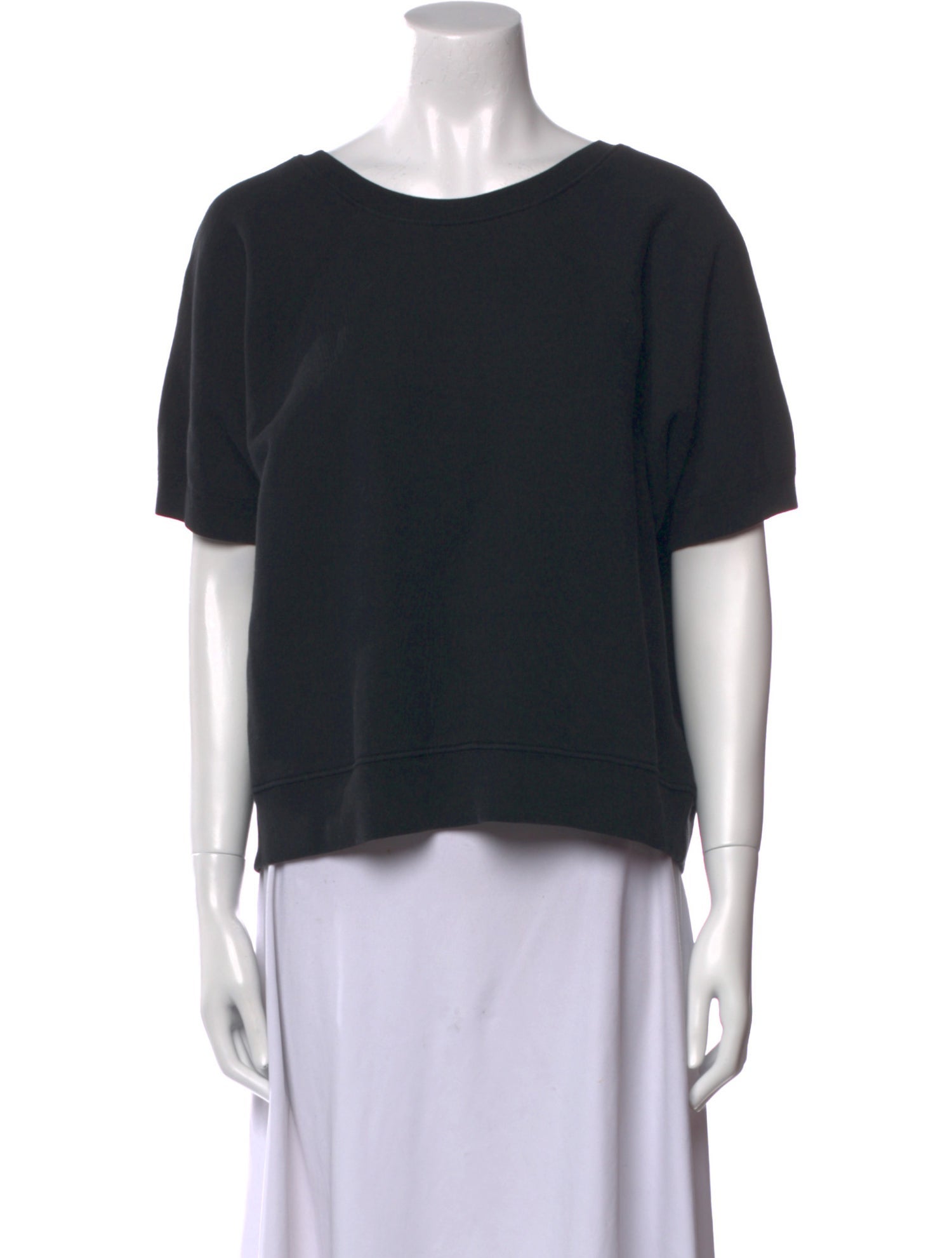 Nili Lotan Bateau Neckline Short Sleeve Sweatshirt