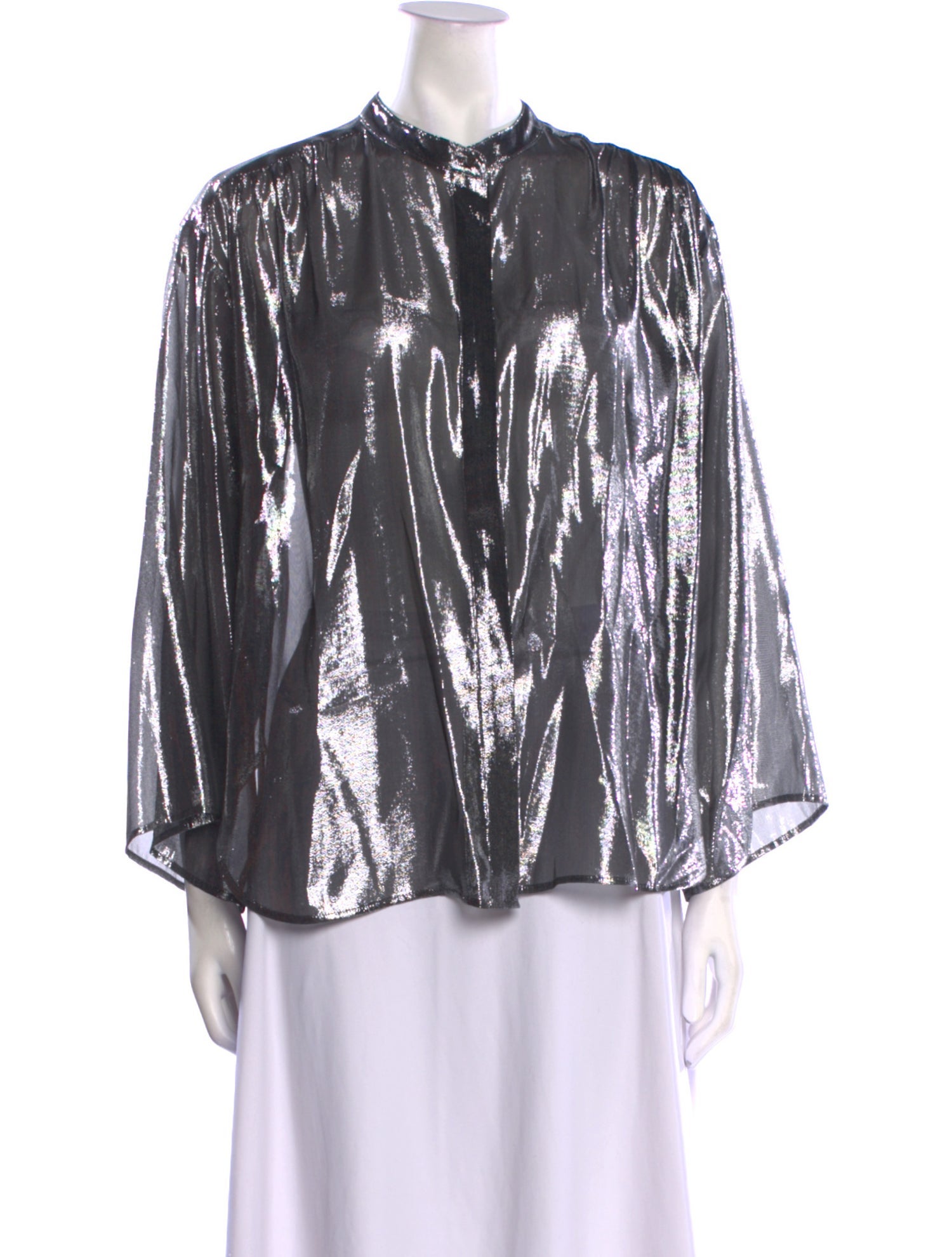 Nili Lotan Silk Printed Blouse