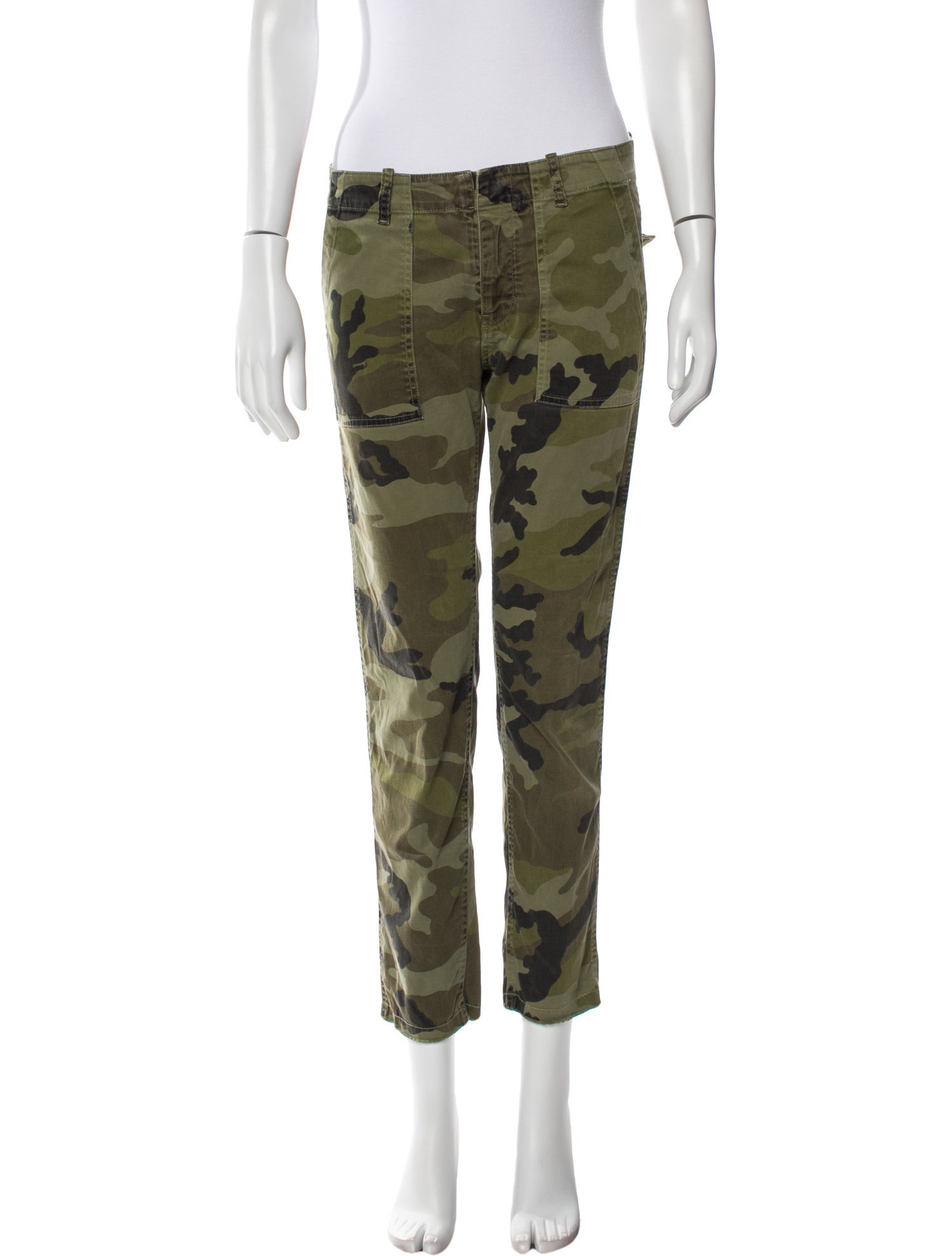 Nili Lotan Camouflage Print Skinny Leg Pants
