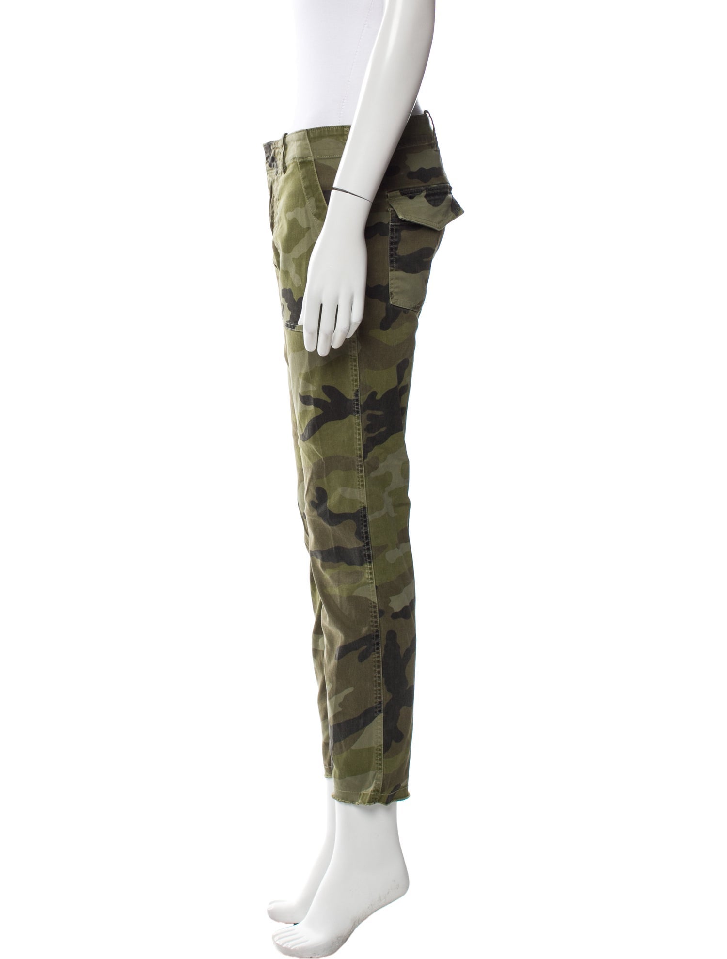 Nili Lotan Camouflage Print Skinny Leg Pants