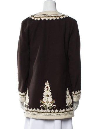 Nili Lotan Virgin Wool Patterned Coat