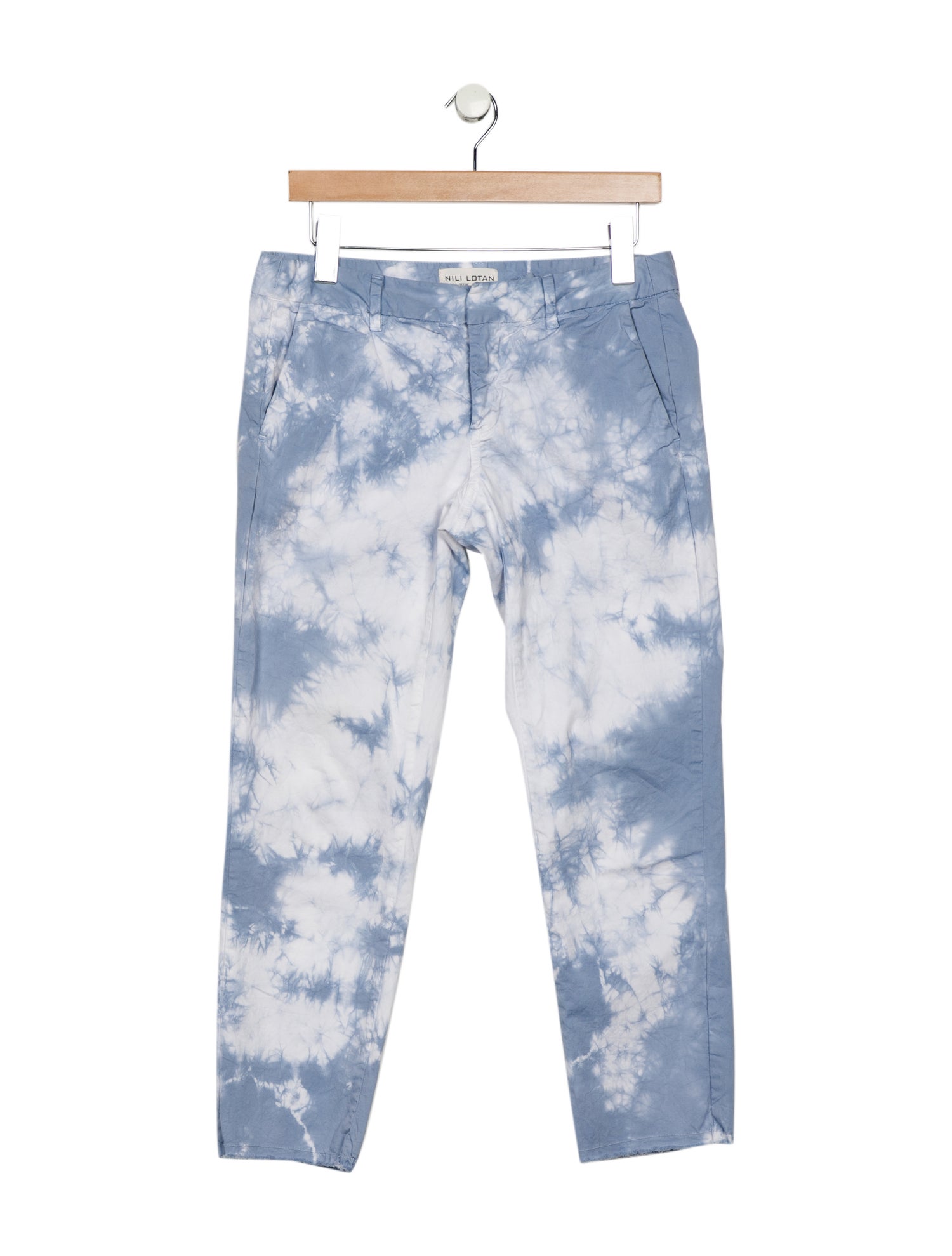 Nili Lotan Tie-Dye Print Skinny Leg Pants