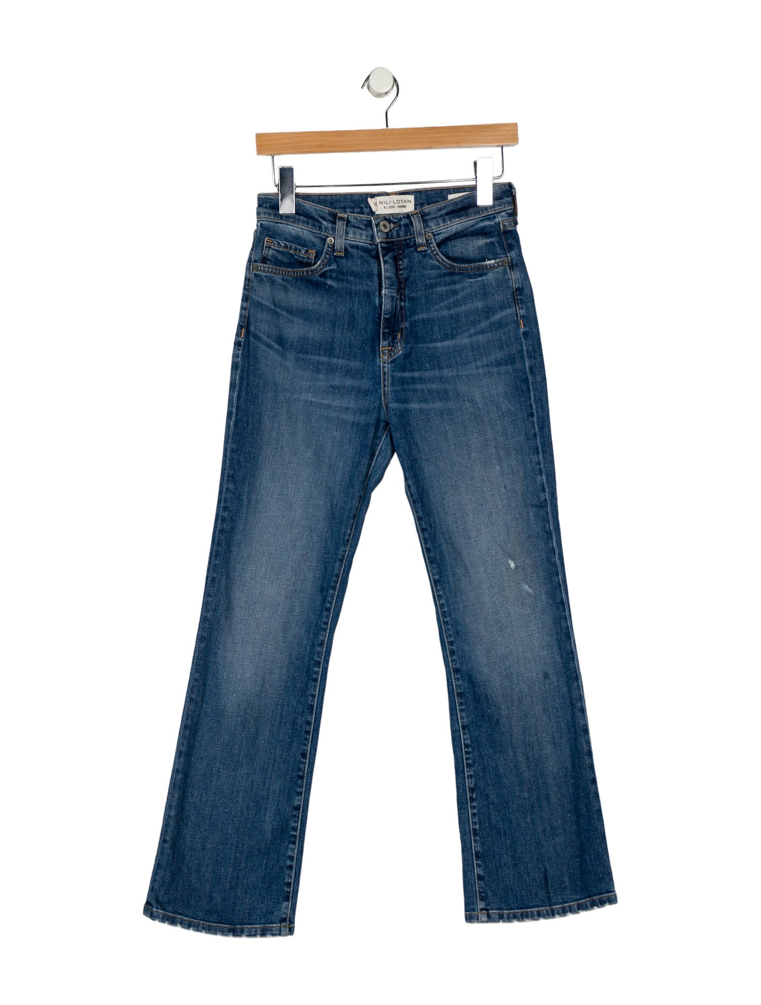 Nili Lotan Mid-Rise Straight Leg Jeans