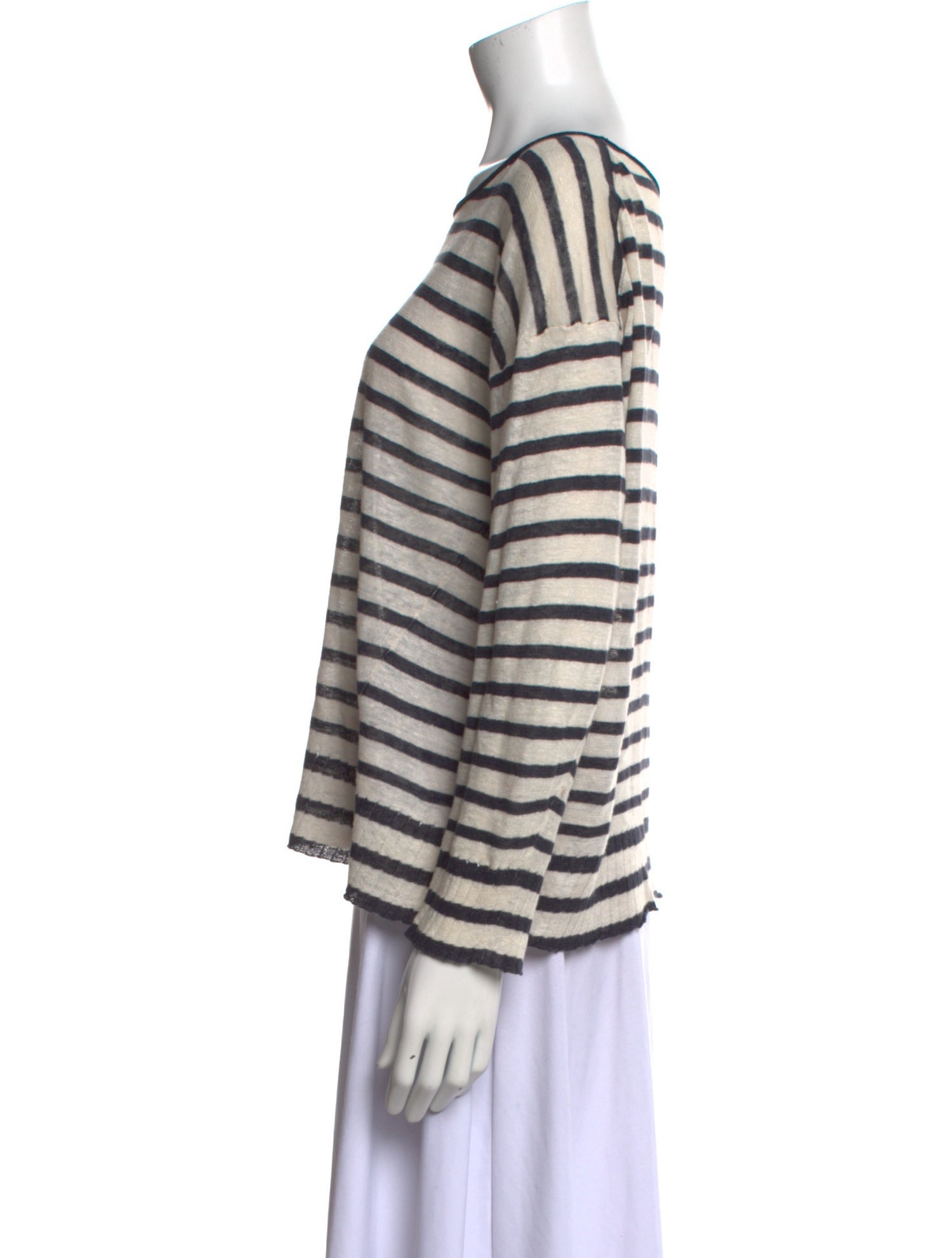 Nili Lotan Linen Striped Sweater