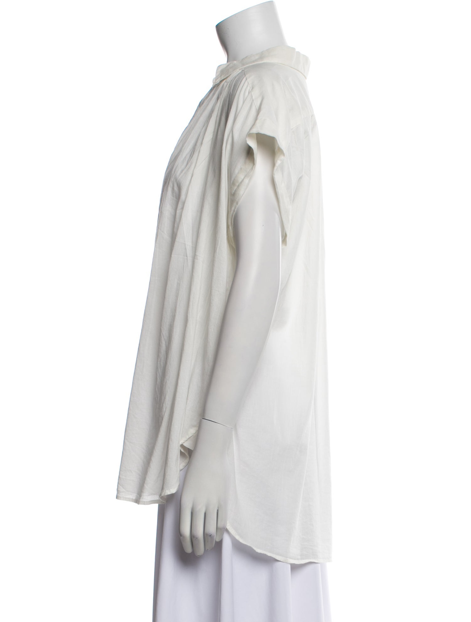 Nili Lotan Short Sleeve Button-Up Top