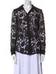 Nili Lotan Printed Long Sleeve Button-Up Top