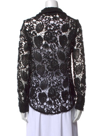 Nili Lotan Printed Long Sleeve Button-Up Top