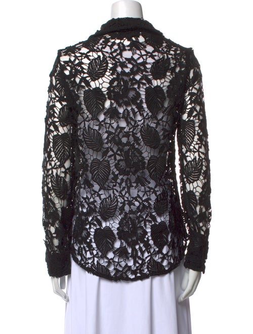 Nili Lotan Printed Long Sleeve Button-Up Top