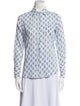 Nili Lotan Printed Long Sleeve Button-Up Top