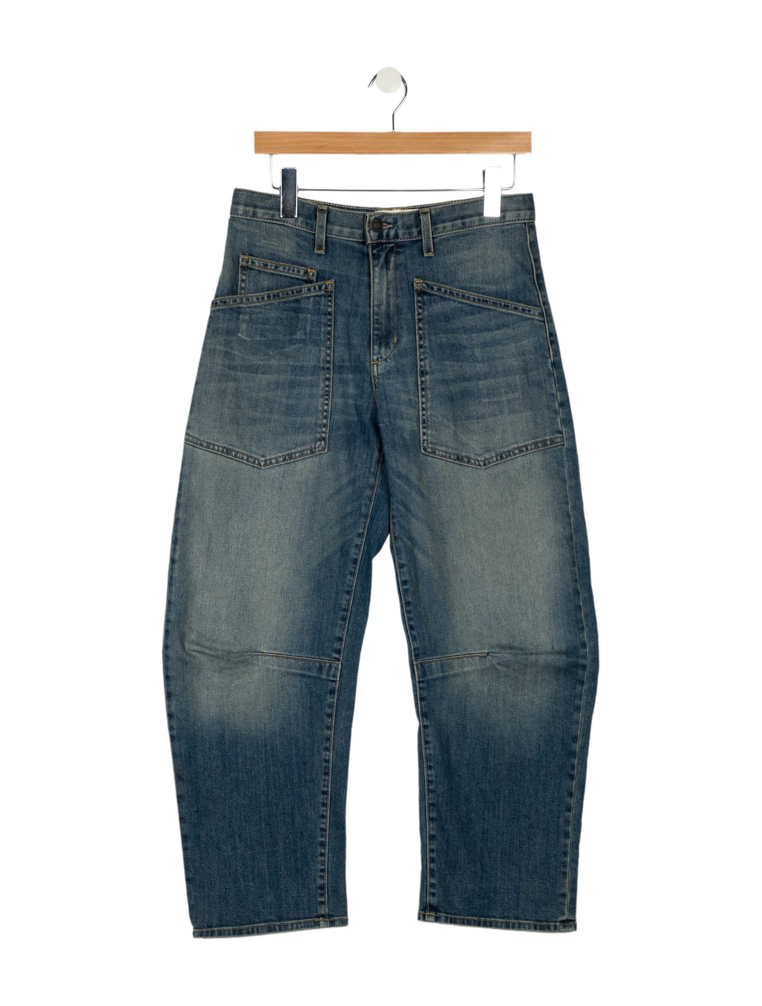 Nili Lotan Mid-Rise Straight Leg Jeans