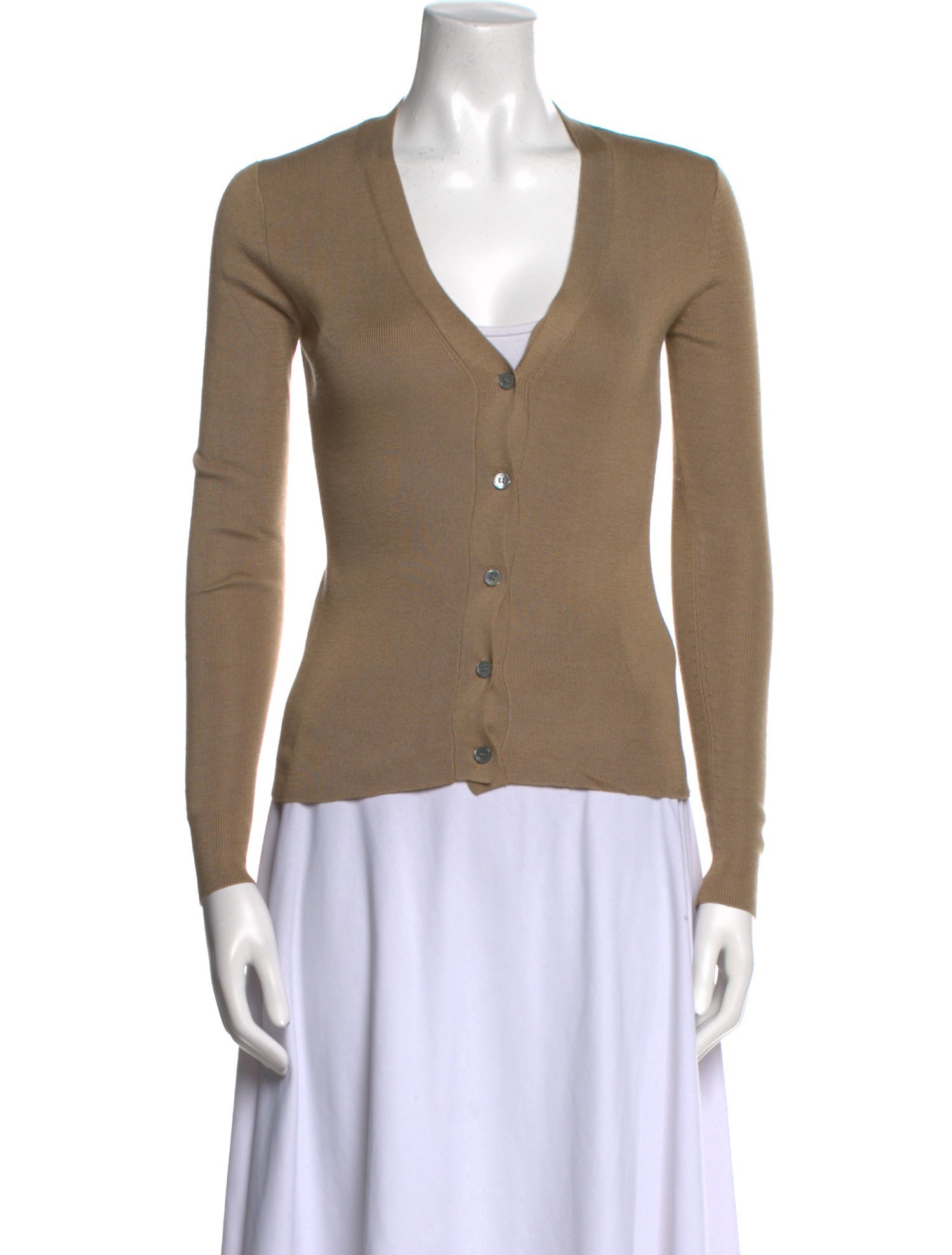 Nili Lotan Silk V-Neck Sweater