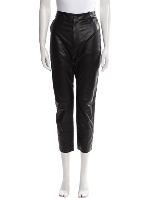 Nili Lotan Lambskin Straight Leg Pants