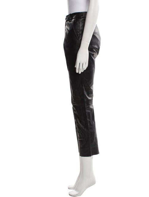 Nili Lotan Lambskin Straight Leg Pants