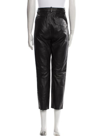 Nili Lotan Lambskin Straight Leg Pants