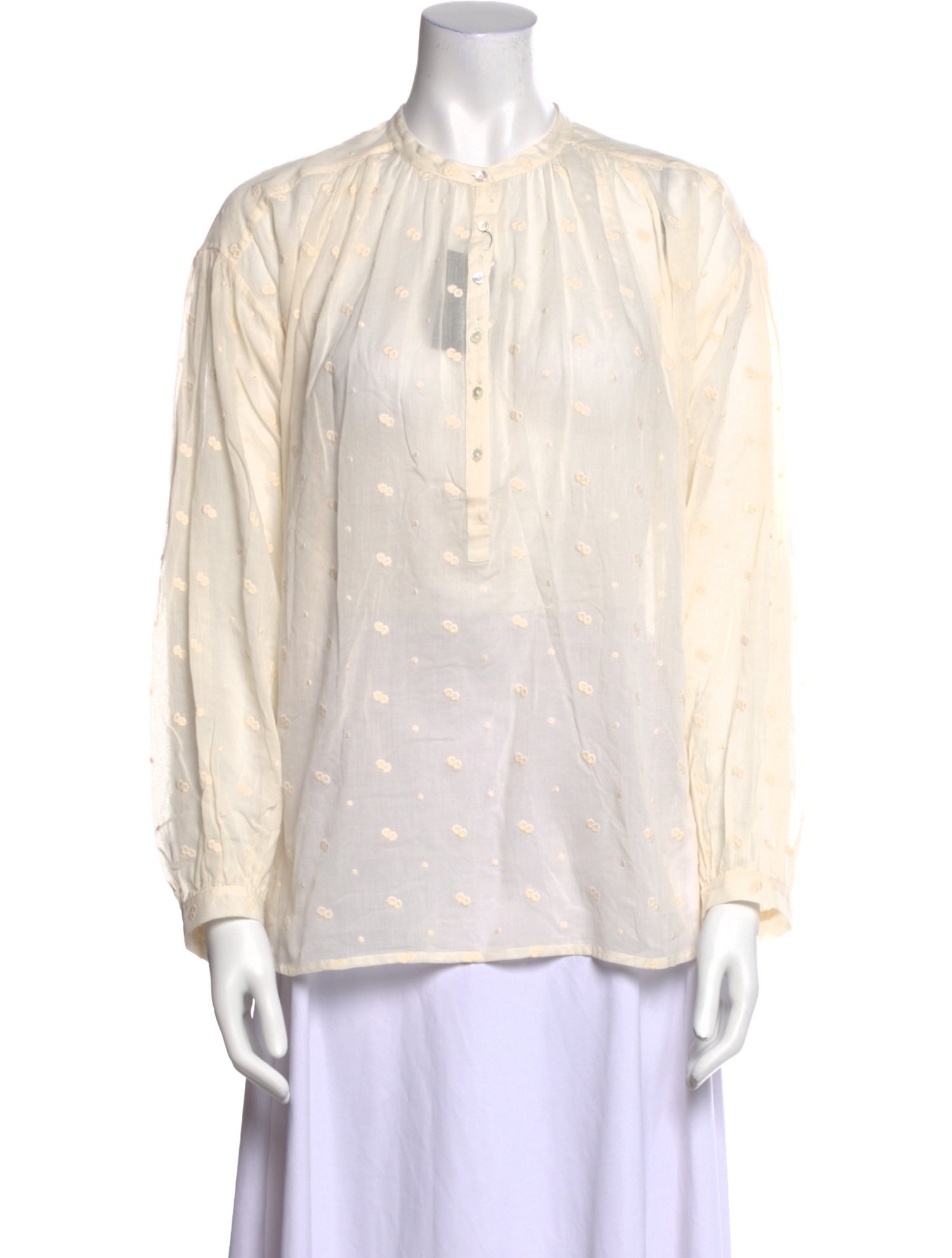 Nili Lotan Floral Print Mock Neck Blouse w/ Tags