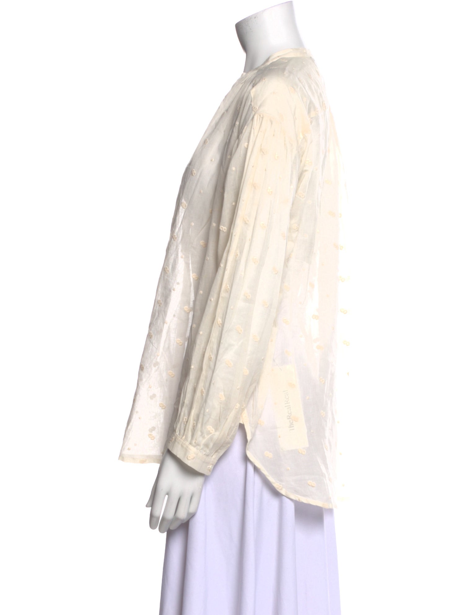 Nili Lotan Floral Print Mock Neck Blouse w/ Tags