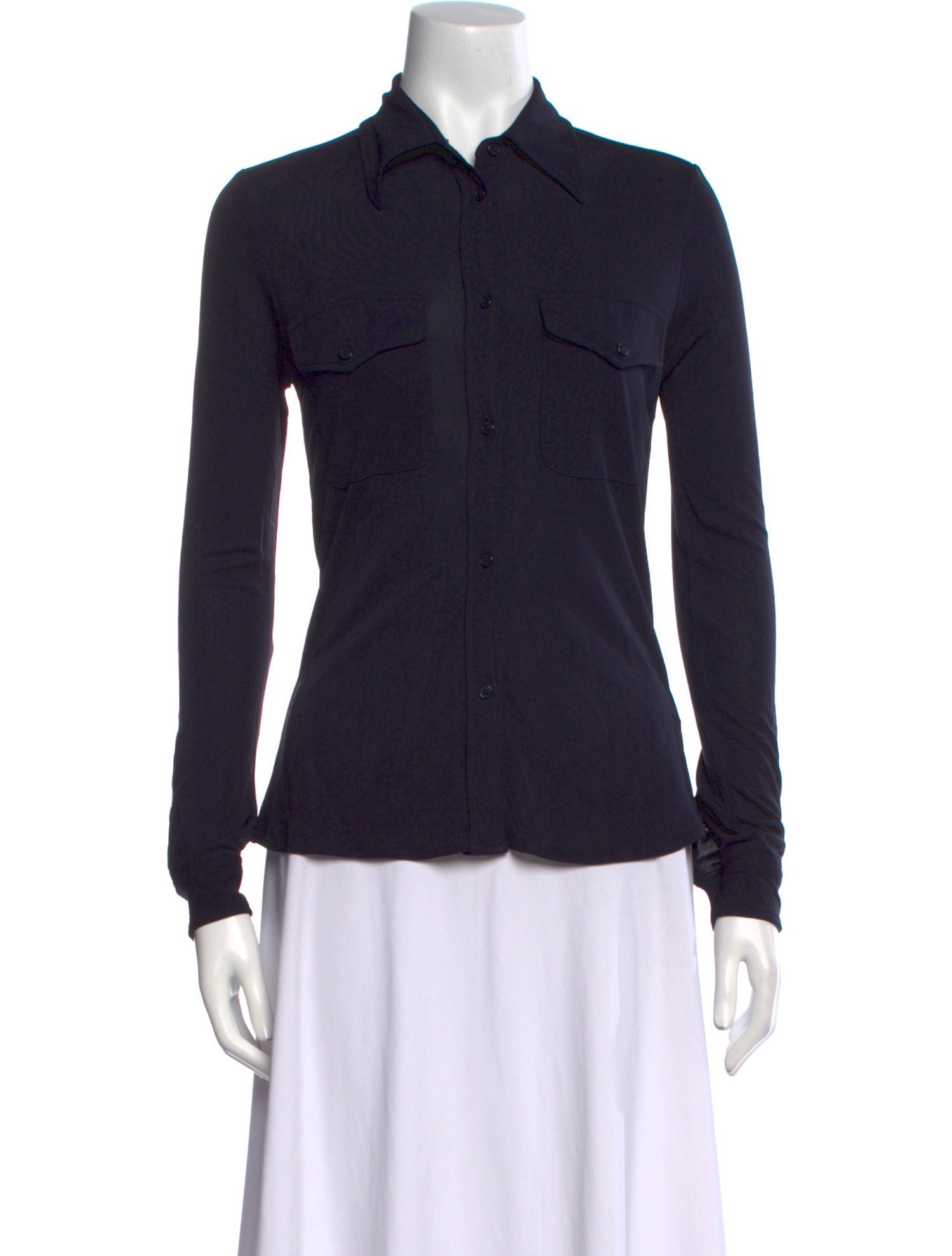 Nili Lotan Long Sleeve Button-Up Top