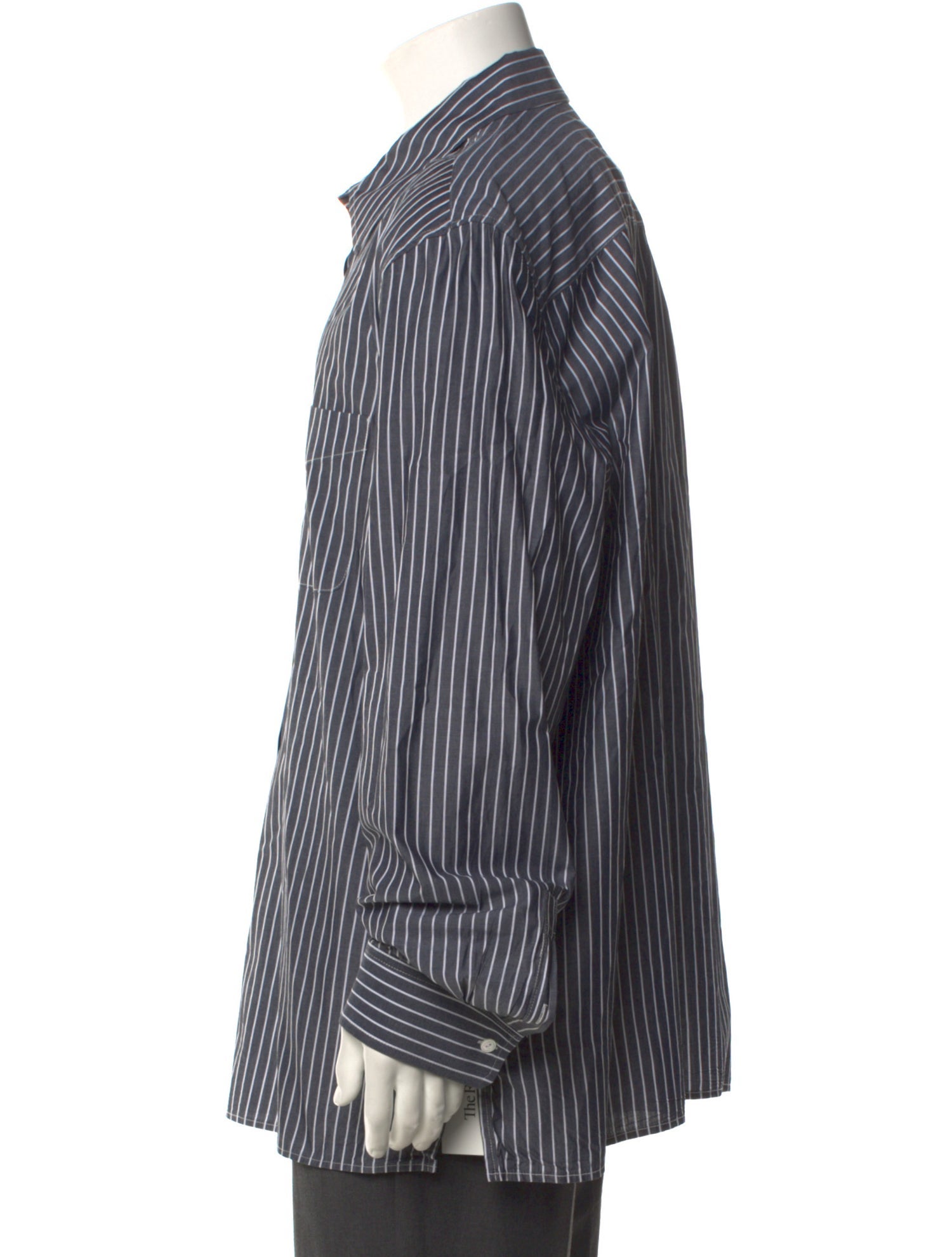 Nili Lotan Striped Long Sleeve Dress Shirt