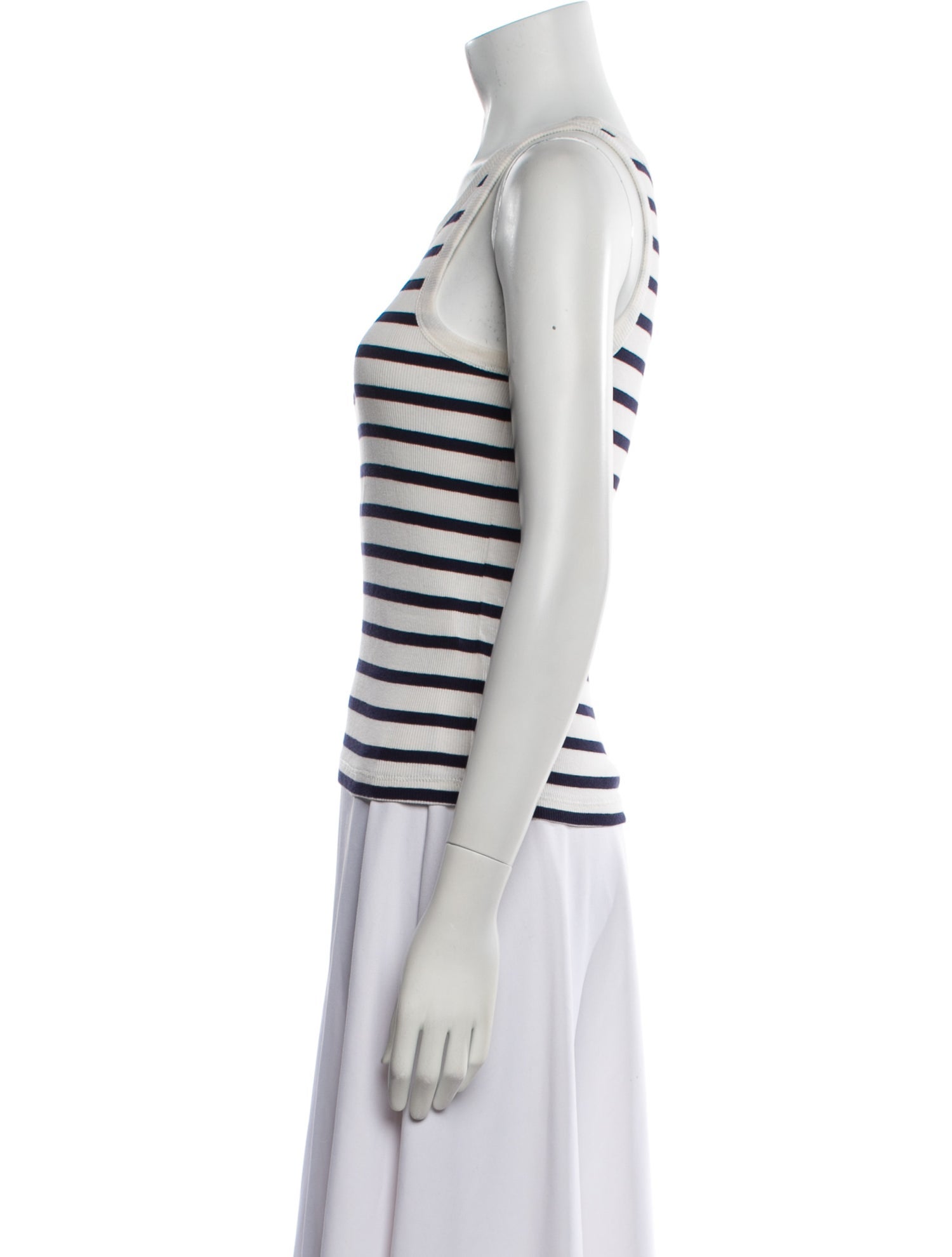 Nili Lotan Striped Scoop Neck Top