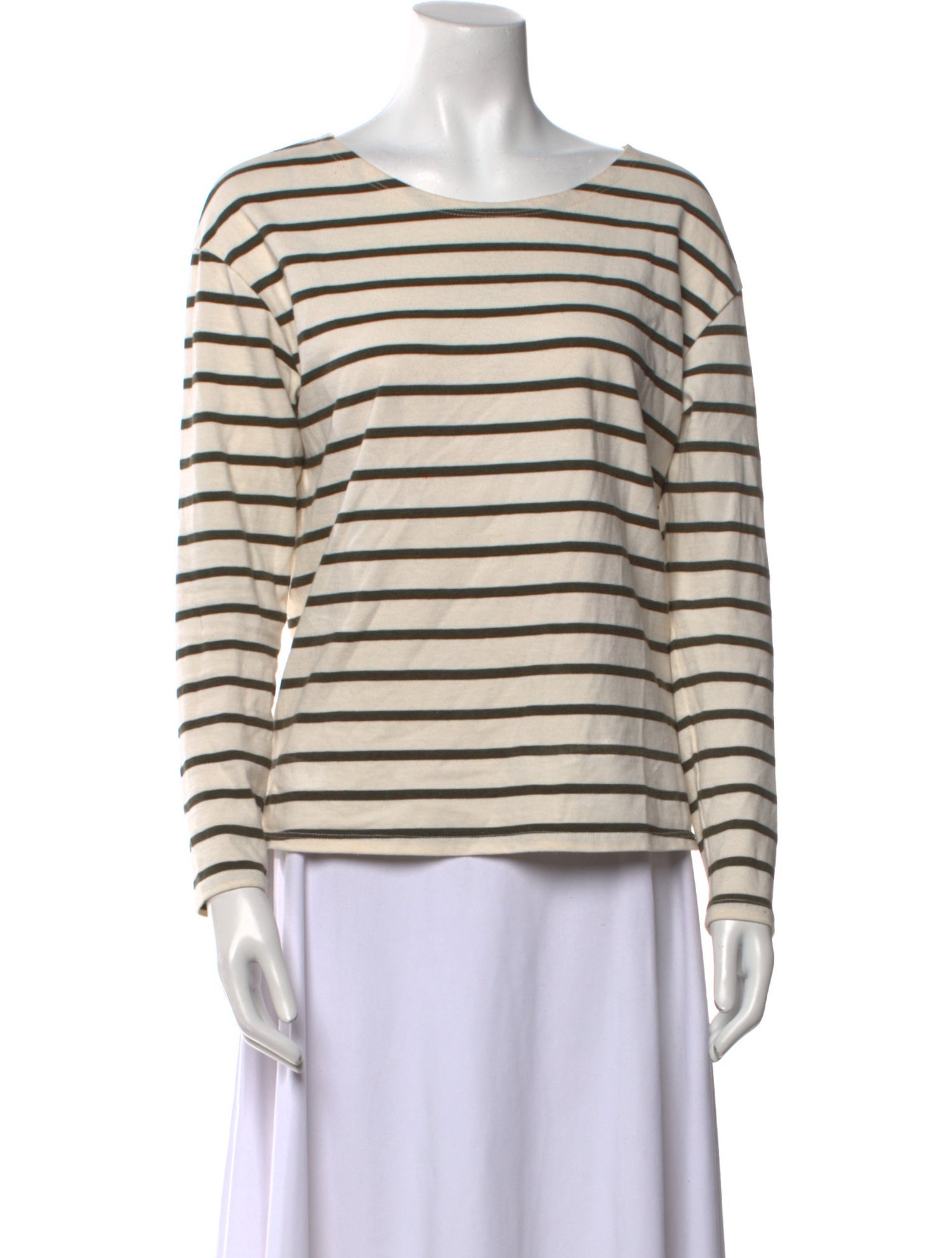 Nili Lotan Striped Scoop Neck Top