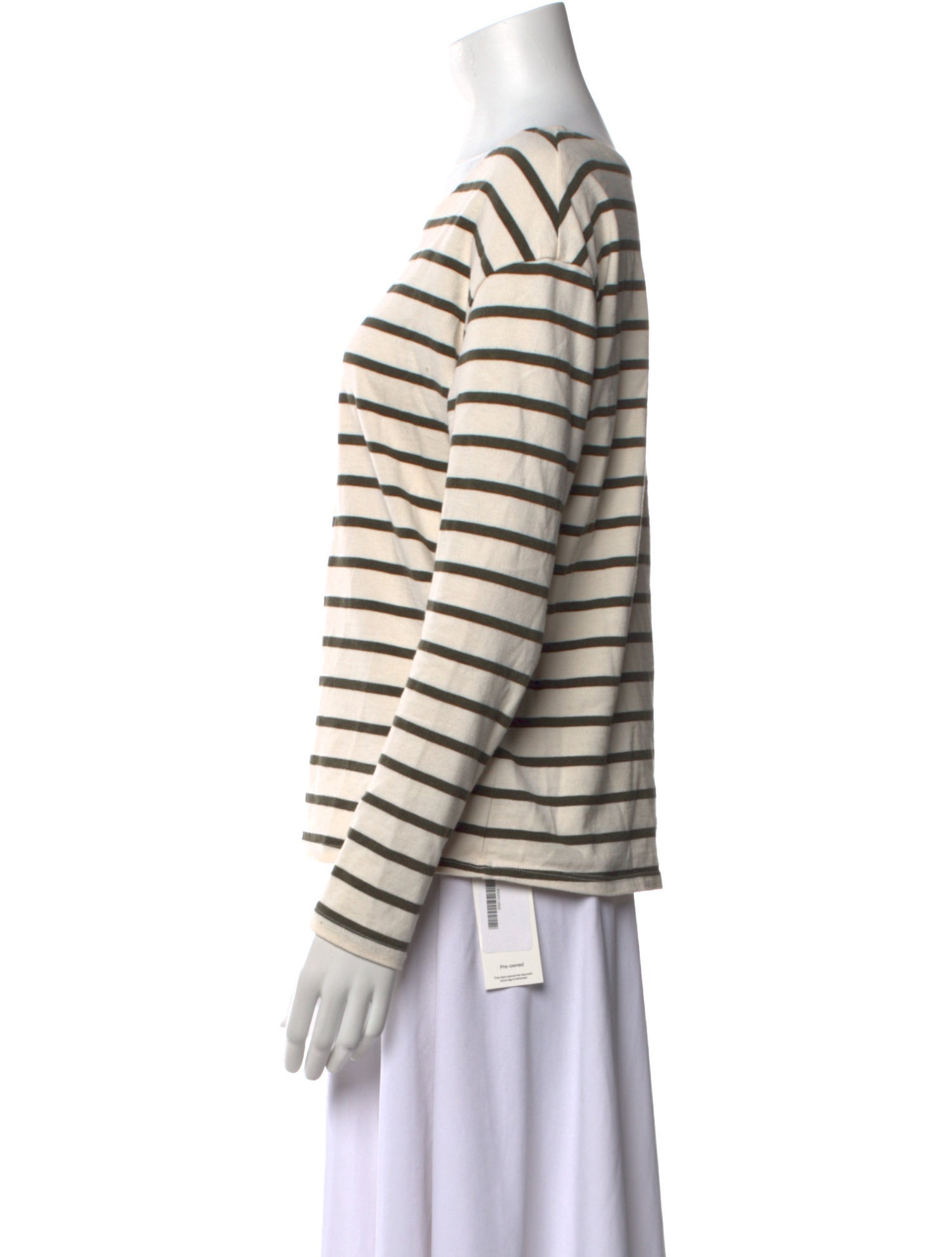 Nili Lotan Striped Scoop Neck Top