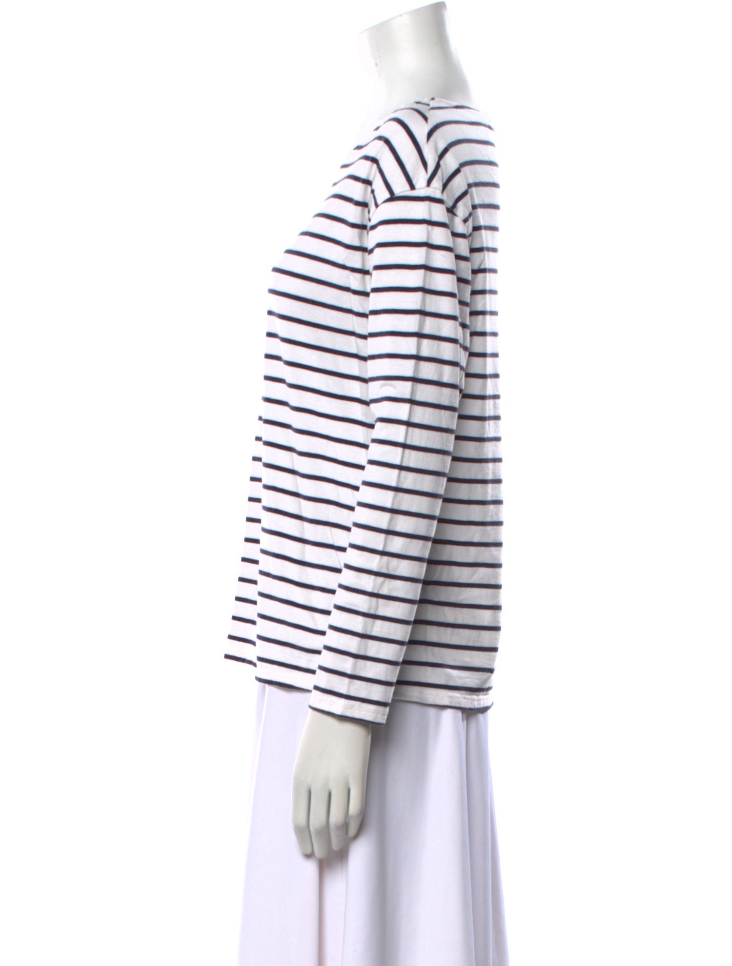 Nili Lotan Striped Bateau Neckline T-Shirt