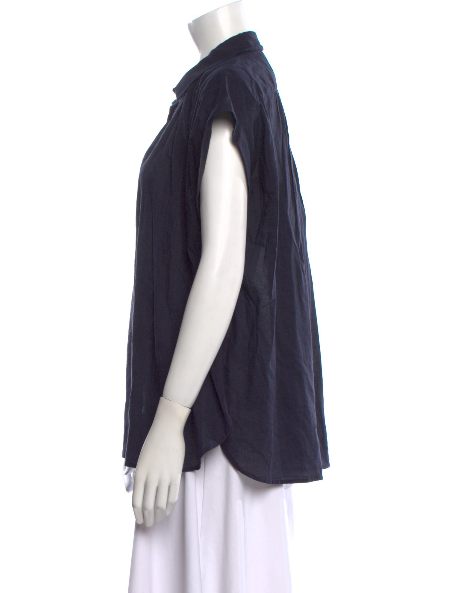 Nili Lotan Short Sleeve Button-Up Top