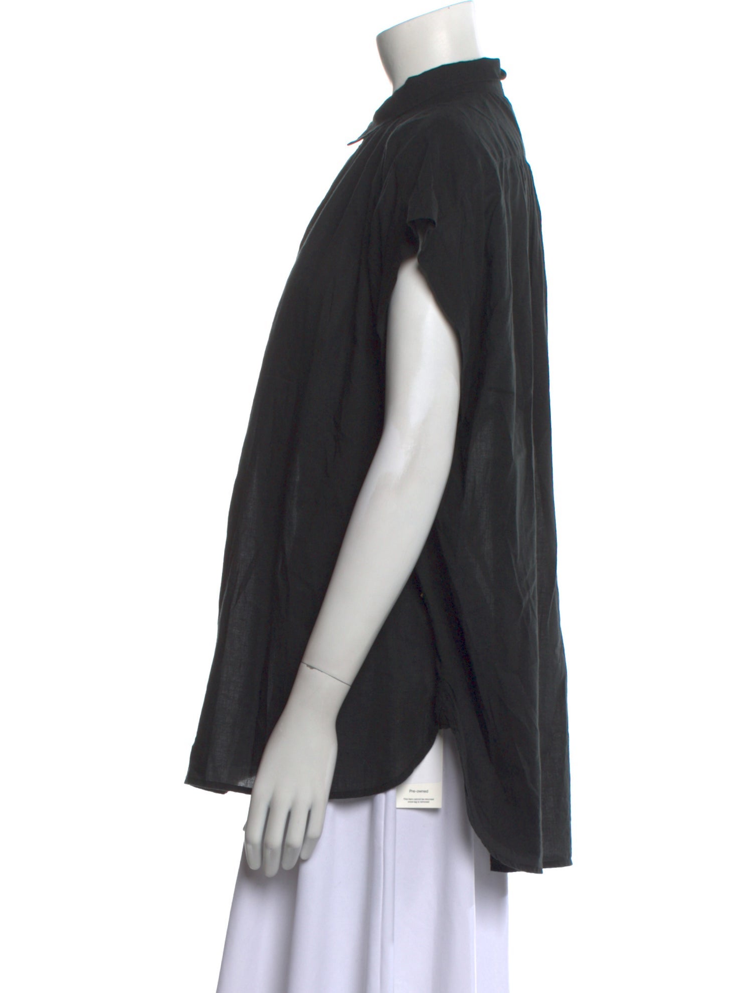 Nili Lotan Short Sleeve Button-Up Top