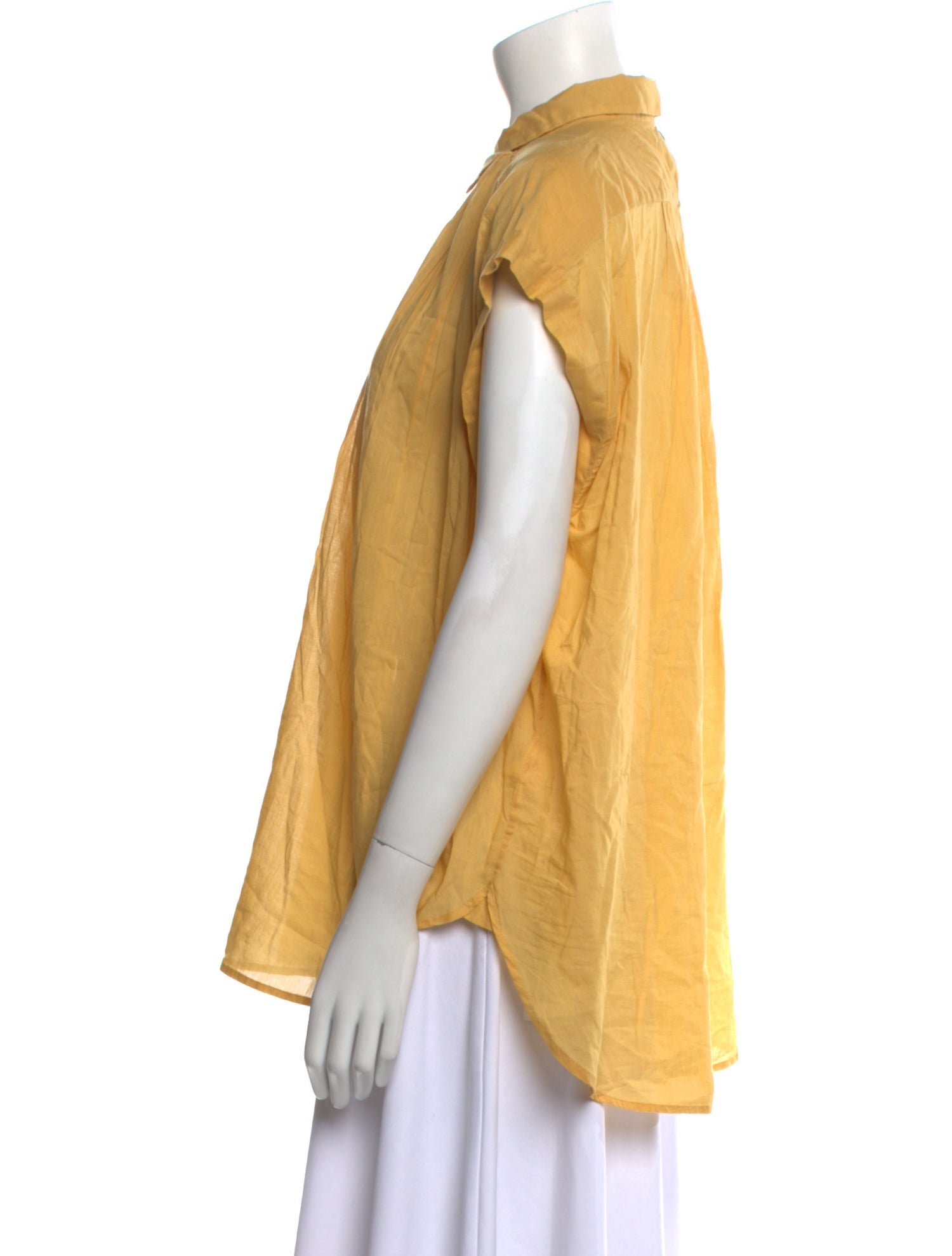 Nili Lotan Short Sleeve Button-Up Top