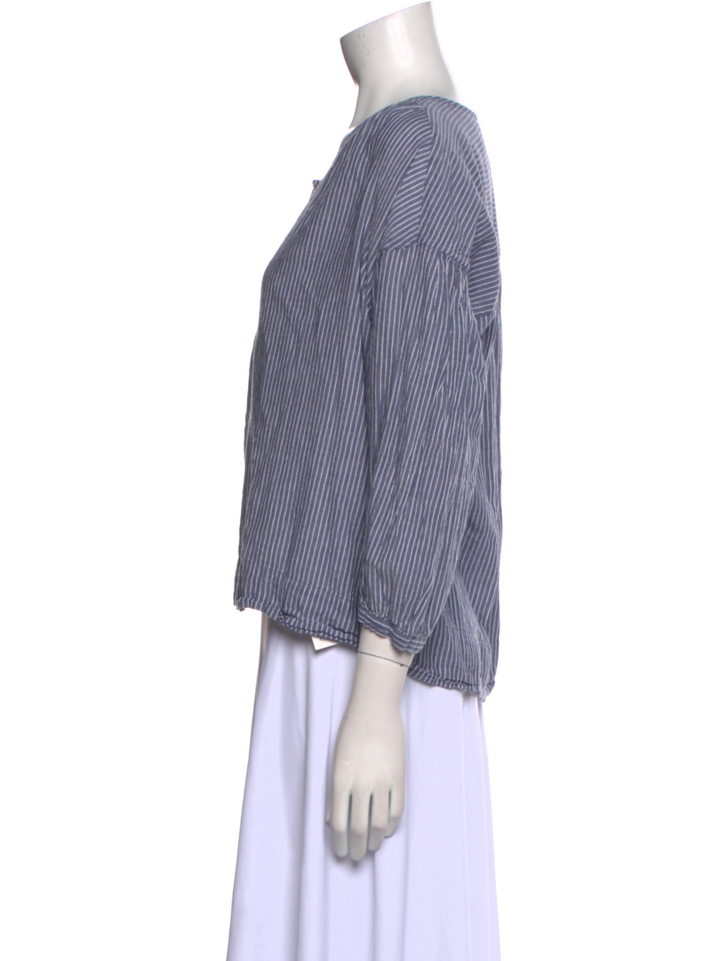 Nili Lotan Striped V-Neck Blouse