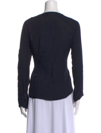 Nili Lotan Silk Bateau Neckline Top