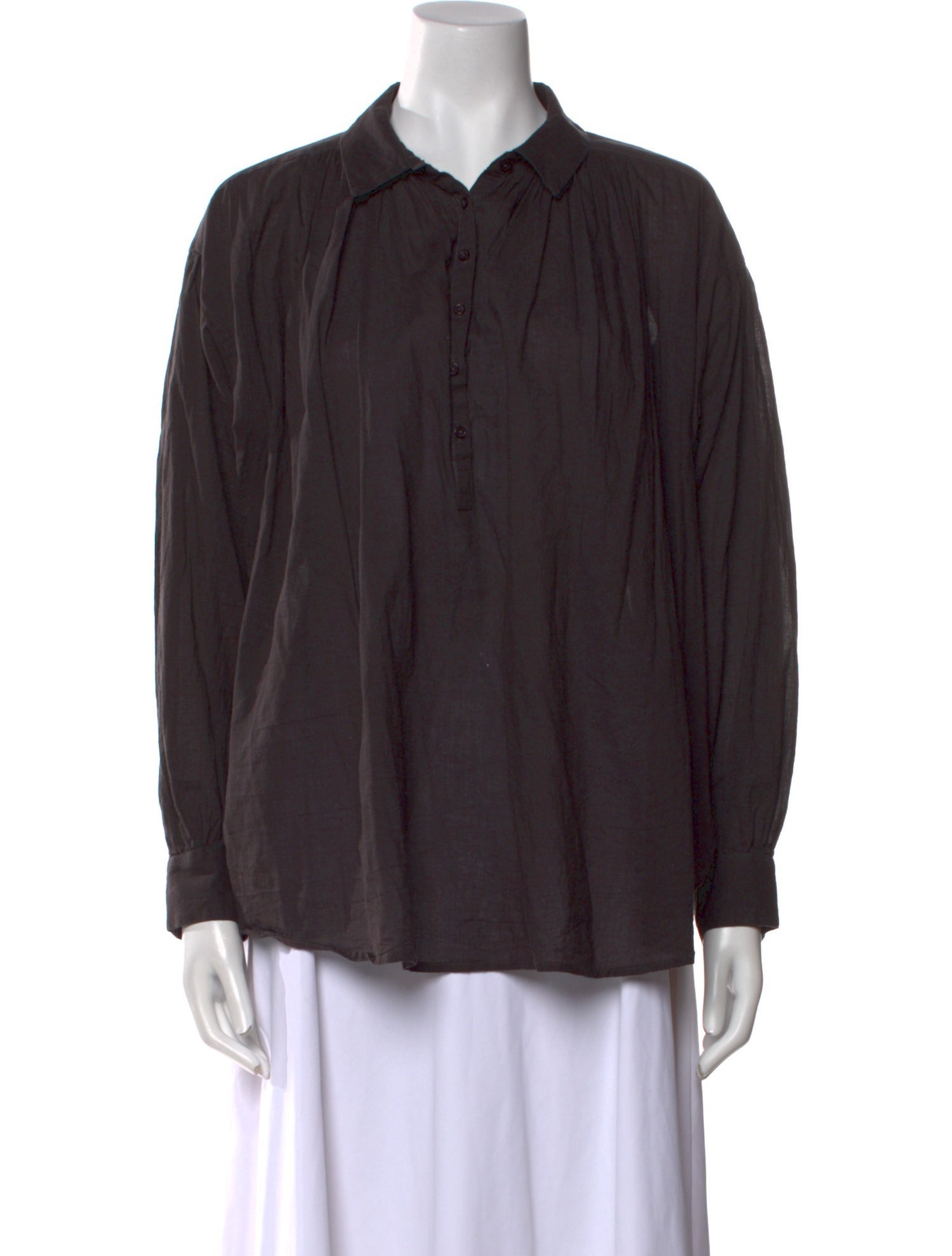 Nili Lotan Long Sleeve Button-Up Top