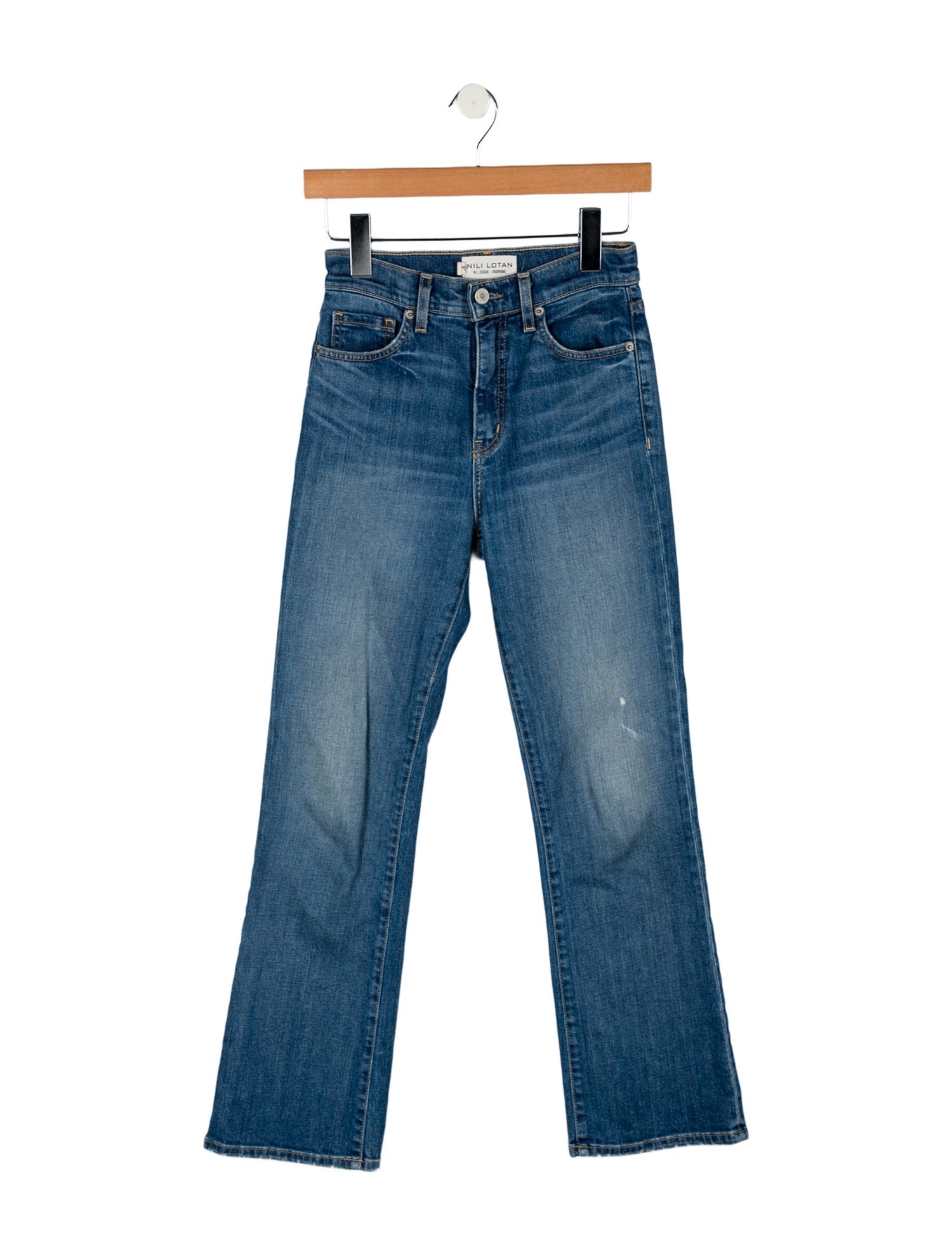 Nili Lotan Mid-Rise Straight Leg Jeans