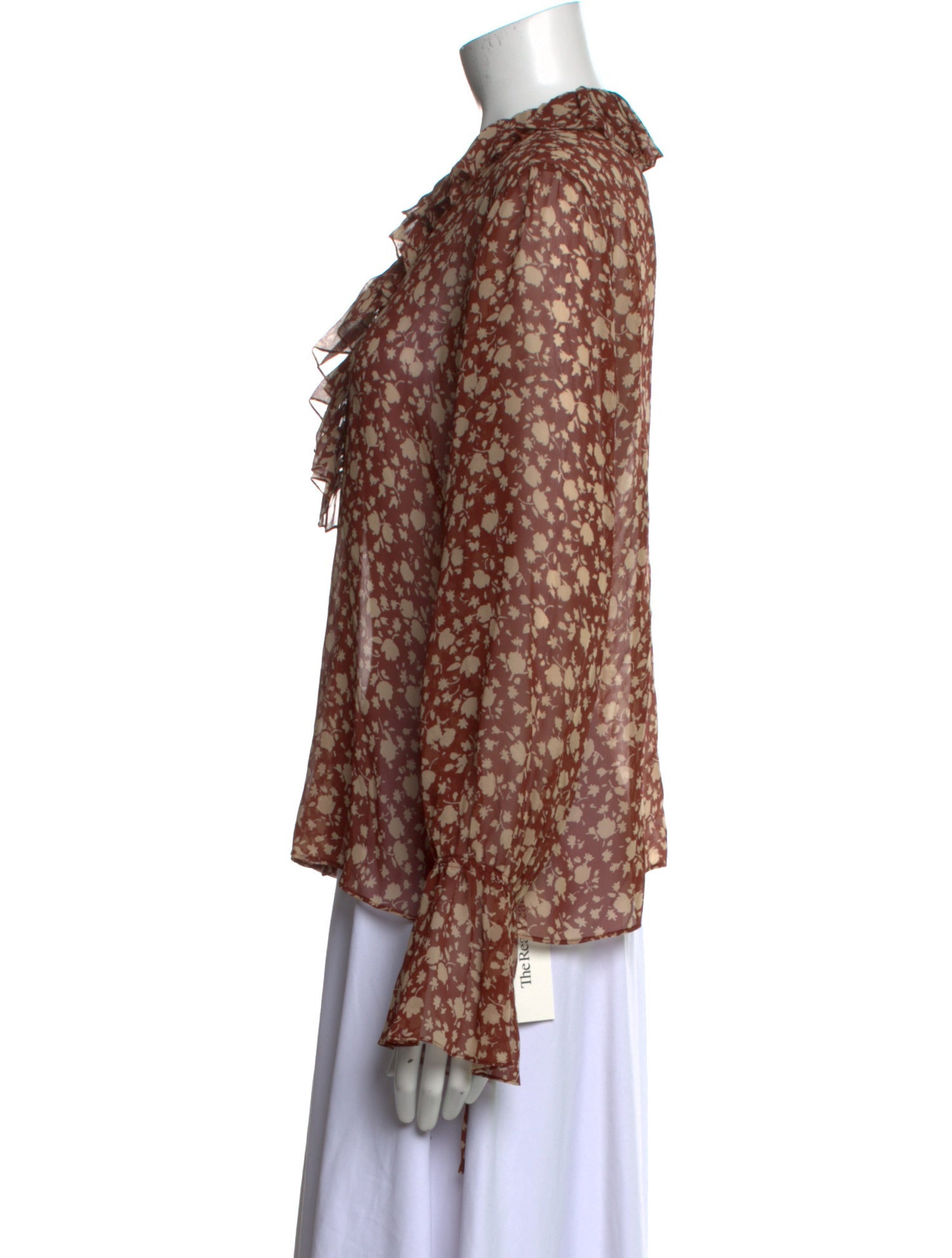 Nili Lotan Silk Floral Print Blouse