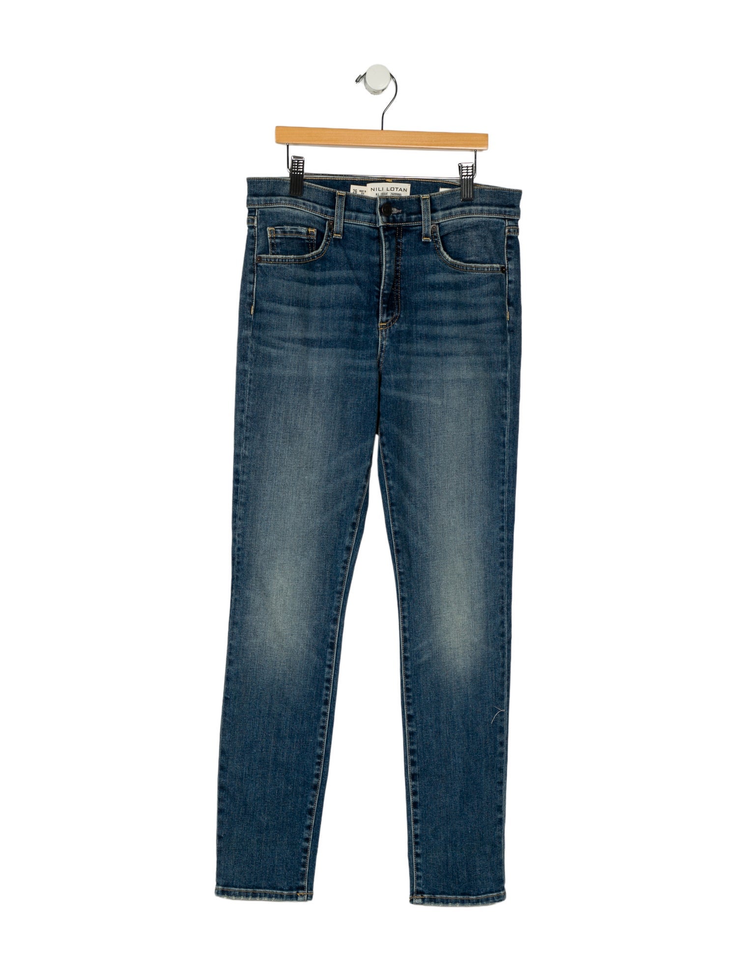 Nili Lotan Mid-Rise Skinny Leg Jeans
