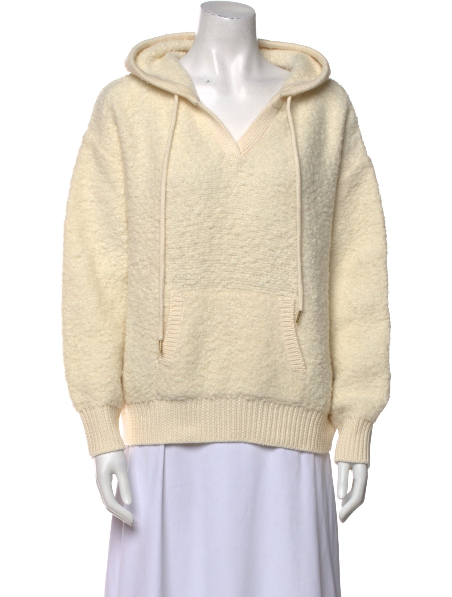 Nili Lotan Wool V-Neck Sweatshirt