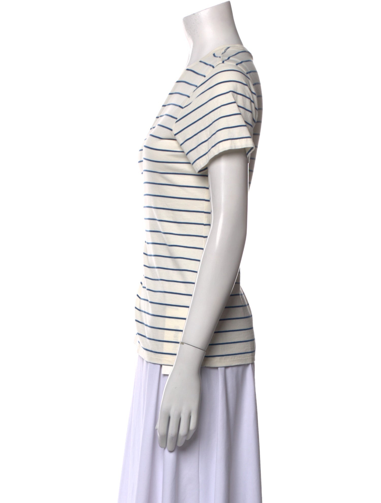 Nili Lotan Striped Crew Neck T-Shirt