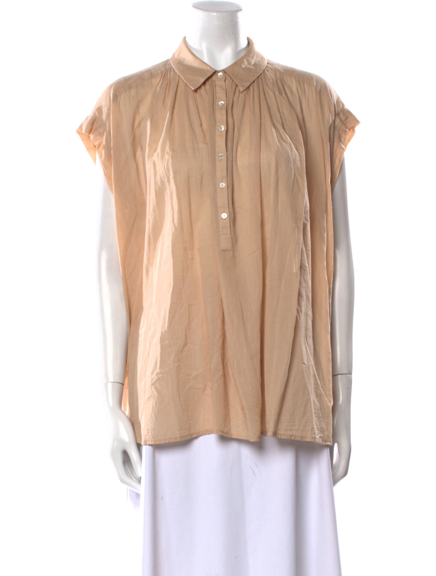 Nili Lotan Short Sleeve Button-Up Top
