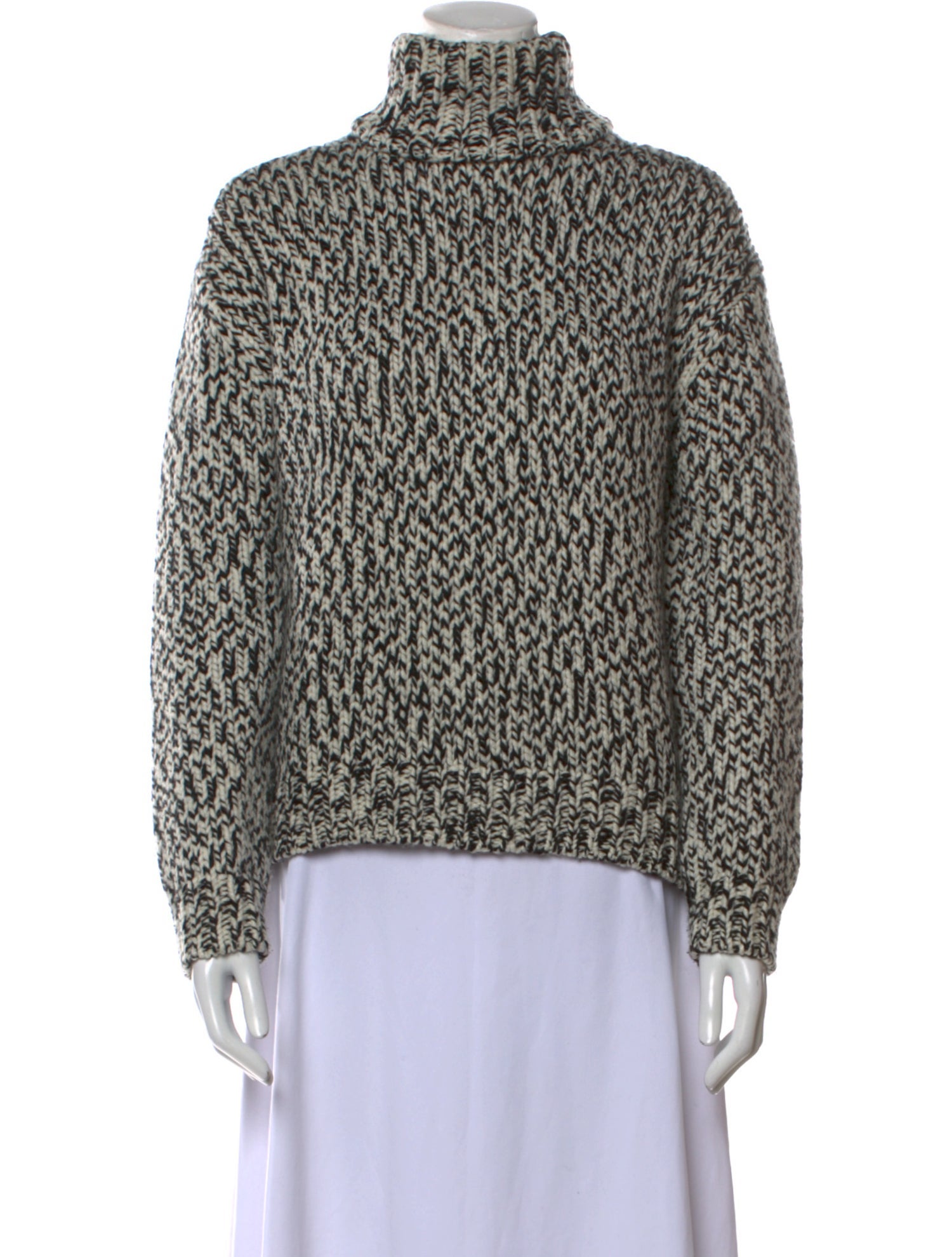 Nili Lotan Animal Print Turtleneck Sweater