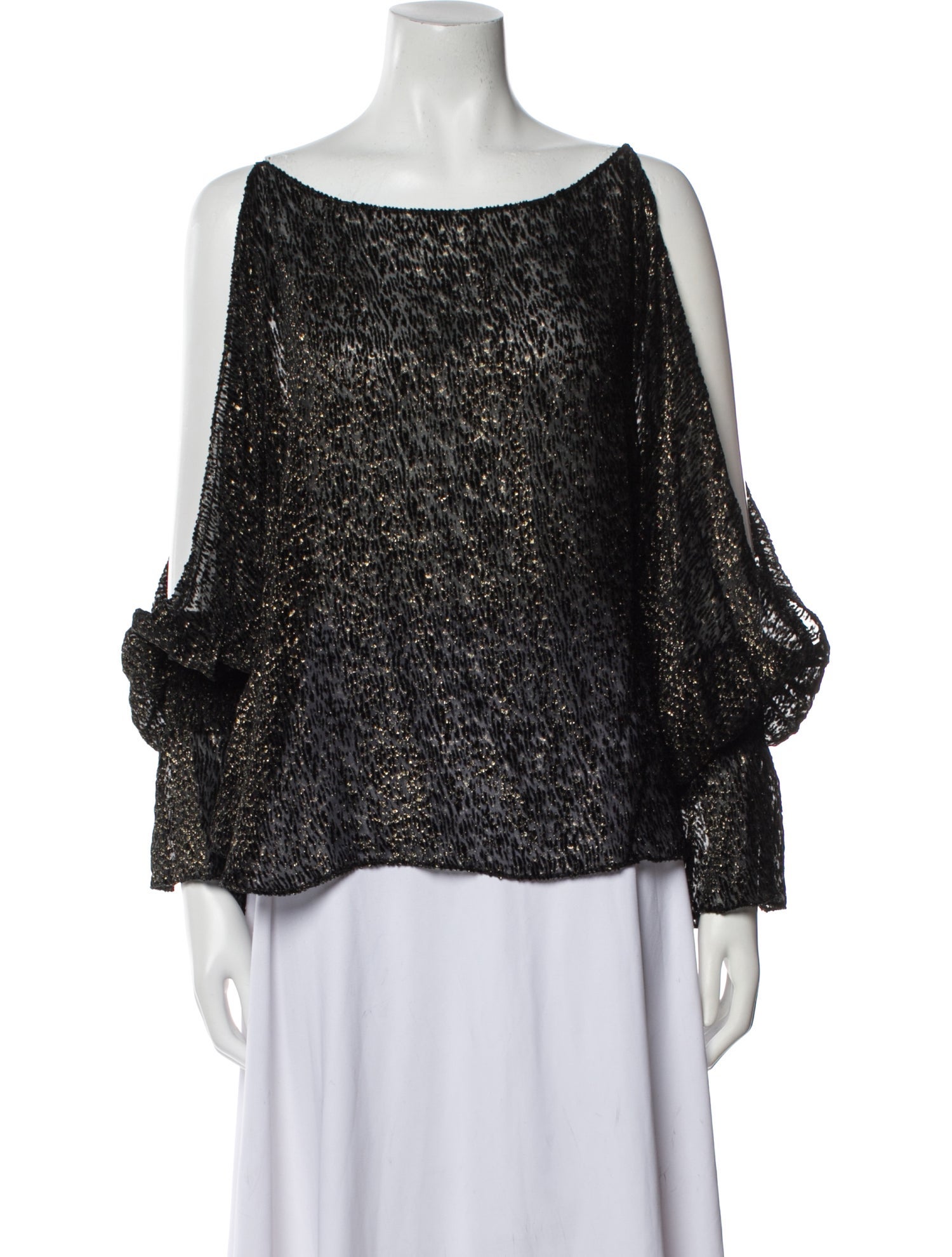 Nili Lotan Printed Scoop Neck Blouse